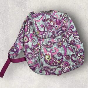 Vera Bradley pink Paisley print quilted book bag